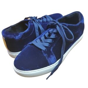 KENNETH Cole X Abeo  Bio System Marlow Navy Velvet Sneakers Size 7M